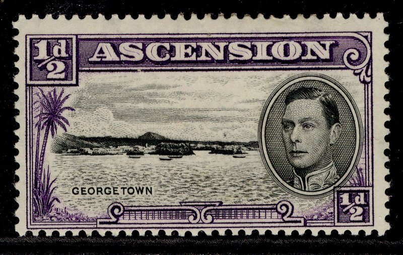 ASCENSION GVI SG38, ½d black & violet, M MINT. PERF 13½