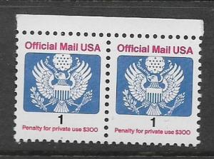 Sc# O143 Official Seal pair MNH