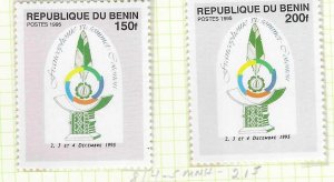 Benin #814-815   La Francophone Conferrence  (MNH) CV $1.20