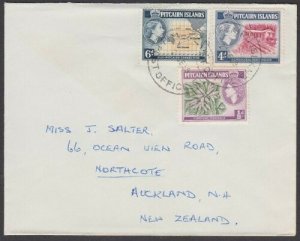 PITCAIRN 1959 cover to NZ - nice franking..................................W240 