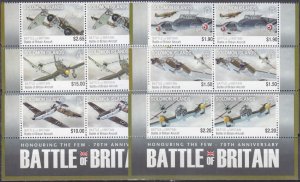 2010 Solomon Islands 1403-08x2+Tab 70th anniversary Battle of Britain 26,00 €