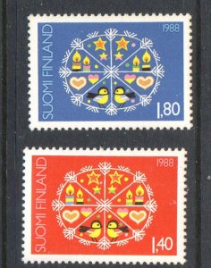 Finland Sc 783-84 1988 Christmas stamp set mint NH