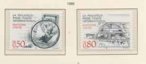 SCOTT# 146-147  singles  MNH UN GENEVA 1986