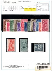 1937 Italy, # 406/415+ Airmail 100/105 - Summer Colonies 16 Values - MNH**