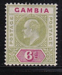 Album Treasures Gambia Scott # 52 6p Edward VII Mint LH