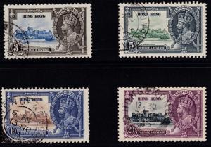 Hong Kong 1935 King George V Jubilee Complete (4) VF+/Used(o)