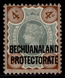 BECHUANALAND PROTECTORATE QV SG64, 4d green & purple-brown, M MINT. Cat £28.