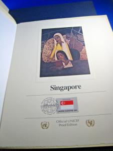 OFFICIAL UNICEF PROOF EDITION - 1980 FLAGS FIRST DAY CANCELS    (brig)