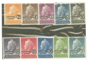 Christmas Island #1-10 Mint (NH) Single (Complete Set) (Queen)