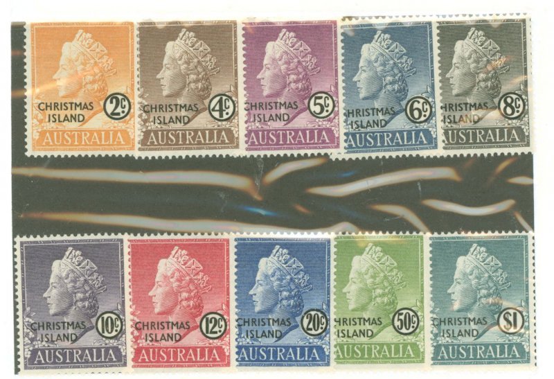 Christmas Island #1-10 Mint (NH) Single (Complete Set) (Queen)