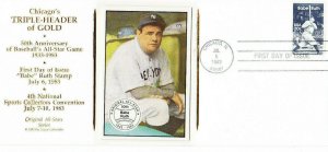 Big League Collectibles 1st Day #2046 Babe Ruth Card Baseball All-Stars 1983