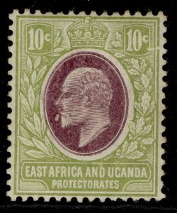 EAST AFRICA and UGANDA EDVII SG37, 10c lilac & pale olive, M MINT. Cat £13.