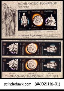 GIBRALTAR - 1975 MICHELANGELO BUONARROTI - STAMP BOOKLET ( 9 STAMPS MNH)