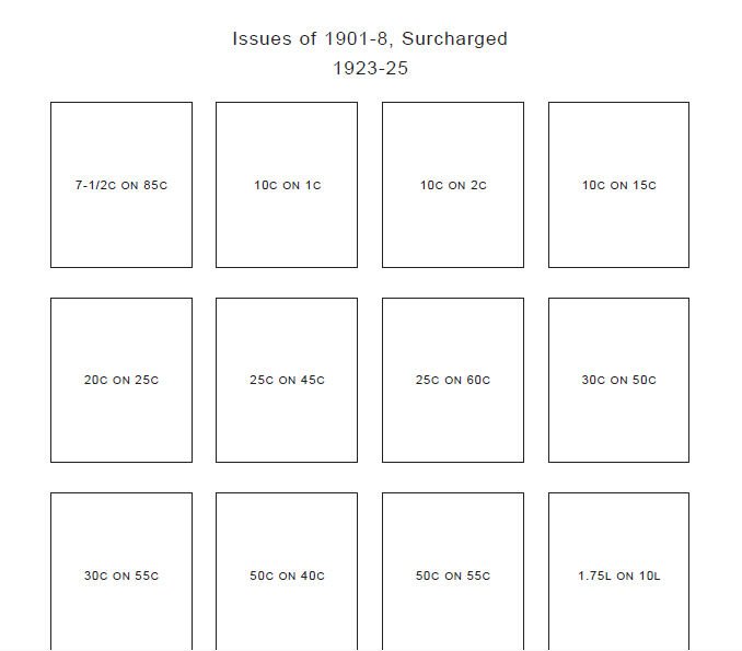 PRINTED ITALY [CLASS.] 1862-1942 STAMP ALBUM PAGES (55 pages)