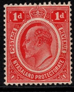 NYASALAND SG74 1908 1d CARMINE MTD MINT