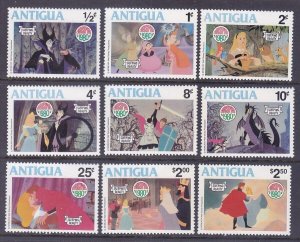 Antigua 592-600 MNH 1980 Disney Sleeping Beauty Christmas Set of 9 Very FIne