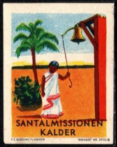 Vintage Denmark Poster Stamp The Saint Mission Is Calling