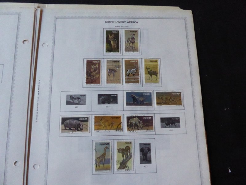 South West Africa 1923-1986 Stamp Collection on Album Pages