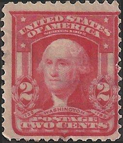 # 319b Used Carmine Rose George Washington Type I