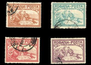 Romania #B9-12 Cat$26, 1906 War Nurse, set of four, used