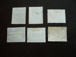 Stamps - Newfoundland - Scott#253,257,259,260,264,266 -Used Part Set of 6 Stamps