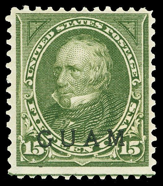 Guam Scott 10 1899 15c Clay Bureau Issue Mint F-VF OG VLH Cat $150