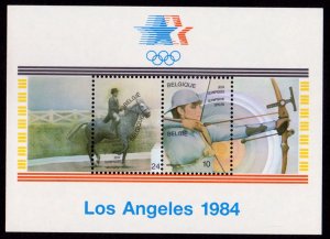 BELGIUM - 1984 LOS ANGELES OLYMPIC GAMES MIN/SHT MNH