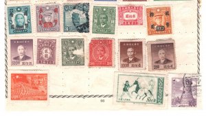 CHINA Stamps{30} NORTHWEST & EAST Sun Yat Sen Surcharges Dragon Album Page KA731