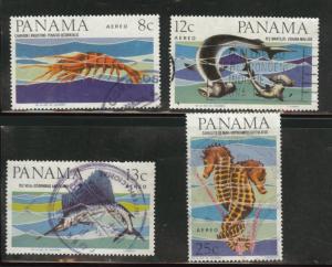 Panama  Scott C339-46 used CTO fish airmails