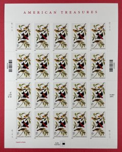 Scott 3650 JOHN J. AUDUBON Pane of 20 US 37¢ Stamps MNH 2002