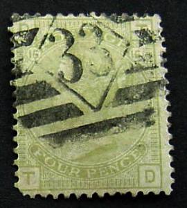 Great Britain, Scott 70, Plate 15, Used (TD)