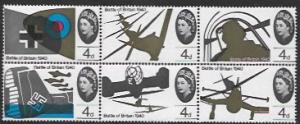 Great Britain #430-435 Battle of Britain 1940 MNH Block of 6