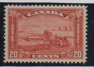 Canada Sc 175 1930 20c brown red Harvesting Grain stamp mint LH