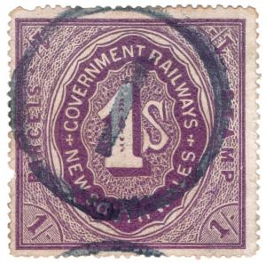 (I.B) Australia - NSW Government Railways : Parcels Stamp 1/-