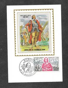 France 1286 Maxi Card Style Silk FDC!