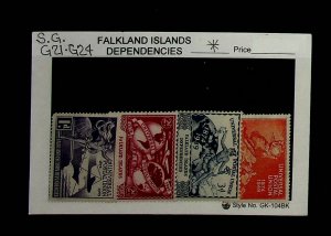 Falkland Islands, Dependencies 1949 SG G21 - G24 * MH KGVI (002702)