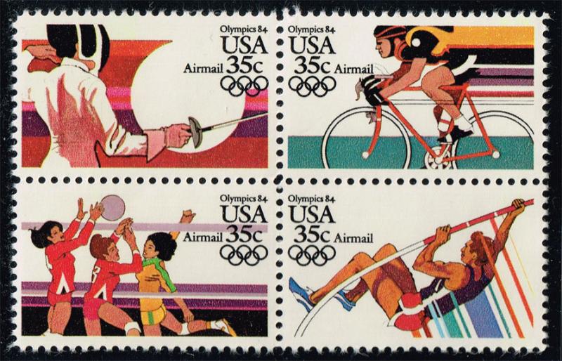 US #C112a 23rd Olympic Games Block of 4; MNH (4.00)
