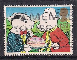 GB 1993 QE2 1st Greetings Gift Giving Bill Badger & Rupert Bear SG 1652 ( 1320 )