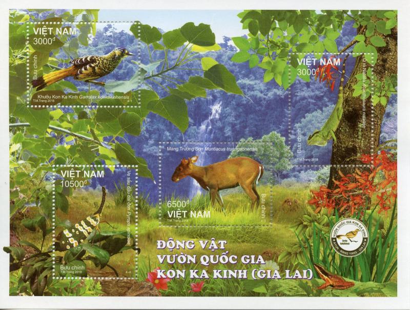 Vietnam 2018 MNH Kon Ka Kinh National Park 4v M/S Birds Lizards Animals Stamps