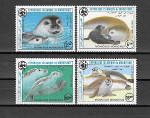 MAURITANIA 1986 WWF SG 846/9 MNH