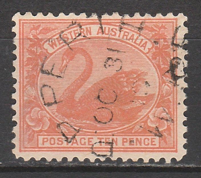 WESTERN AUSTRALIA 1905 SWAN 10D WMK CROWN/A USED