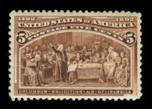 US #234 MINT OG NH *PO FRESH* VF+ $165+