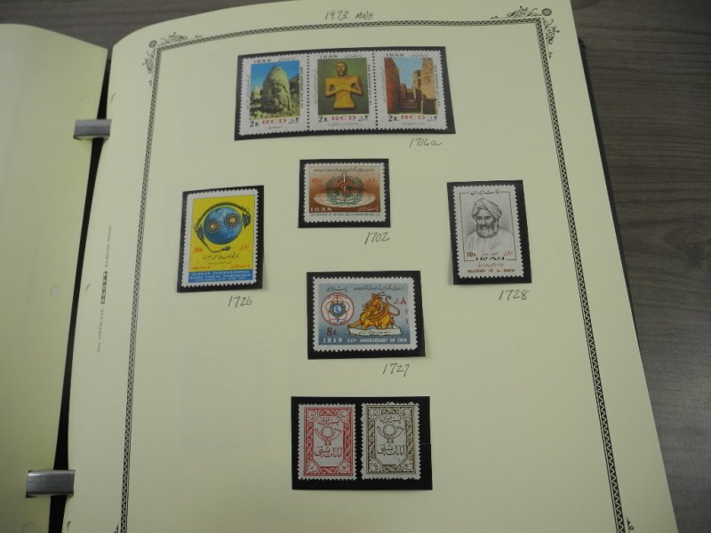 PERSIA,  IRAN,  Lovely Stamp Collection mounted in a Scott album w/case