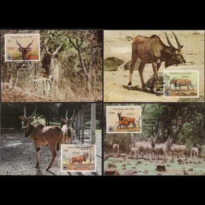 MALI 1986 - Maximum Cards - 542-5 WWF-Derbys Elands Set of 4