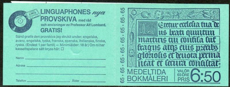 Sweden  Scott  1190a  MNH  Booklet