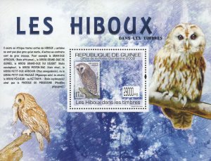 Stamp in a Stamp Owls Birds Souvenir Sheet Mint NH 