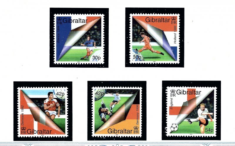 Gibraltar 832-36 MNH 2000 European Soccer    (KA)