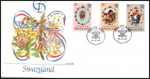 Swaziland 382-384 Royal Wedding Fleetwood U/A FDC