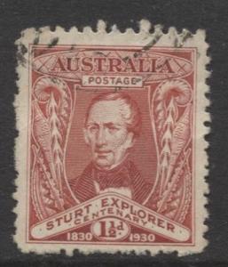 Australia - Scott 104 - Charles Sturt -1930 - Used - 1.1/2p Stamp