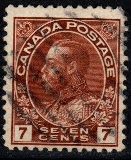 Canada #114  F-VF Used  CV $10.00 (X9350)